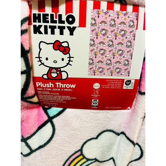 Hello kitty Easter bundle basket, soft and adorable pink unicorn throw 50 x 70 - Picture 3 of 8